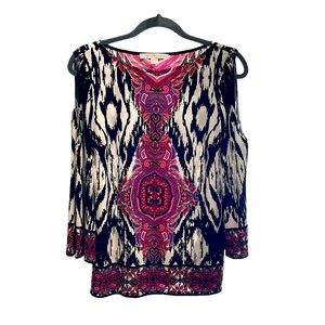 Boston proper tunic style top, cold shoulder, Size small, jersey fabric